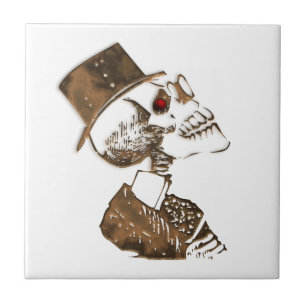 Azulejo De Cerâmica Steampunk Preacher Skeleton