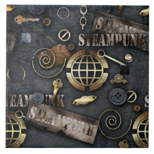 Azulejo De Cerâmica Steampunk, scrapbooking