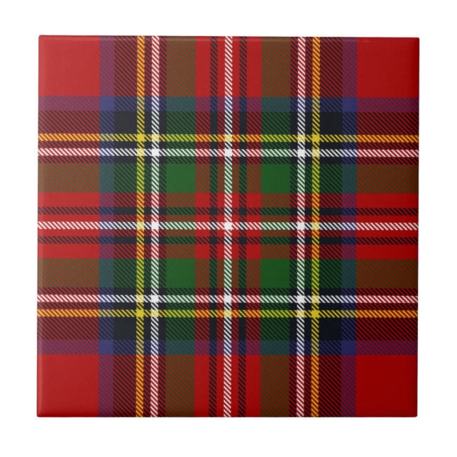 Azulejo De Cerâmica Stewart Tartan (Frente)