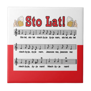 Azulejo De Cerâmica Sto Lat! Música Com Cerveja Mugs