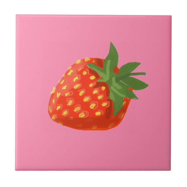 Azulejo De Cerâmica Strawberry (Frente)