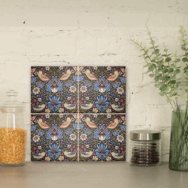 Azulejo De Cerâmica Strawberry Thef Birds William Morris (Criador carregado)