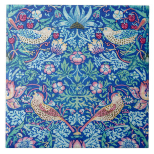 Azulejo De Cerâmica Strawberry Thef Blue, William Morris