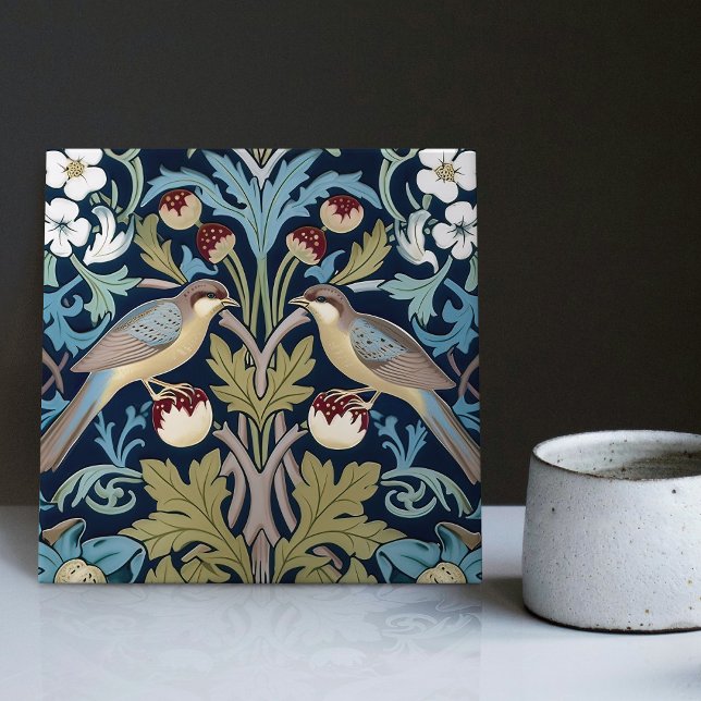 Azulejo De Cerâmica Strawberry Theves William Morris Art Nouveau Cera (Criador carregado)