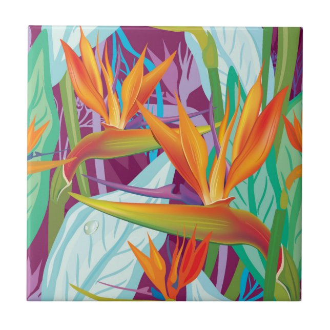 Azulejo De Cerâmica Strelitzia (Frente)