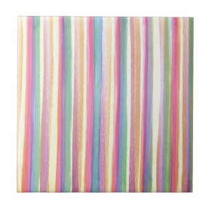 Azulejo De Cerâmica Stripes de Aquarela