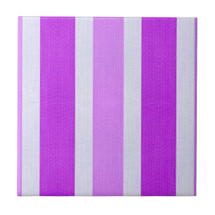 Azulejo De Cerâmica Stripes roxas e brancas
