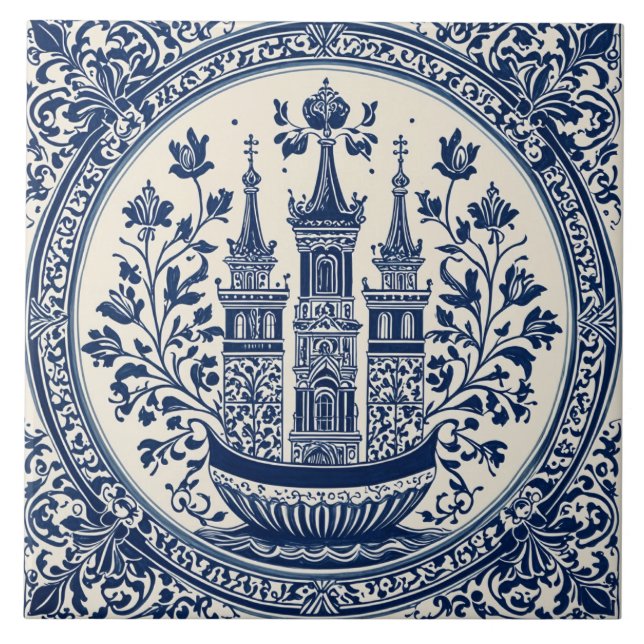 Azulejo De Cerâmica Style Delft 1 (Frente)