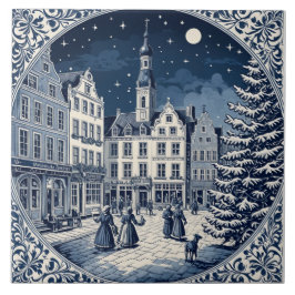 Azulejo De Cerâmica style Delft hiver/Noël 5
