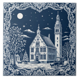 Azulejo De Cerâmica style Delft hiver/Noël 7