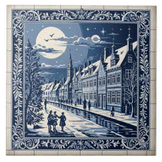 Azulejo De Cerâmica style Delft hiver/Noël 9