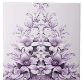 Azulejo De Cerâmica Stylish Purple Flowers Ceramic Tile