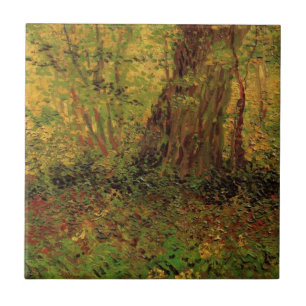 Azulejo De Cerâmica Sub-bosque de Vincent van Gogh
