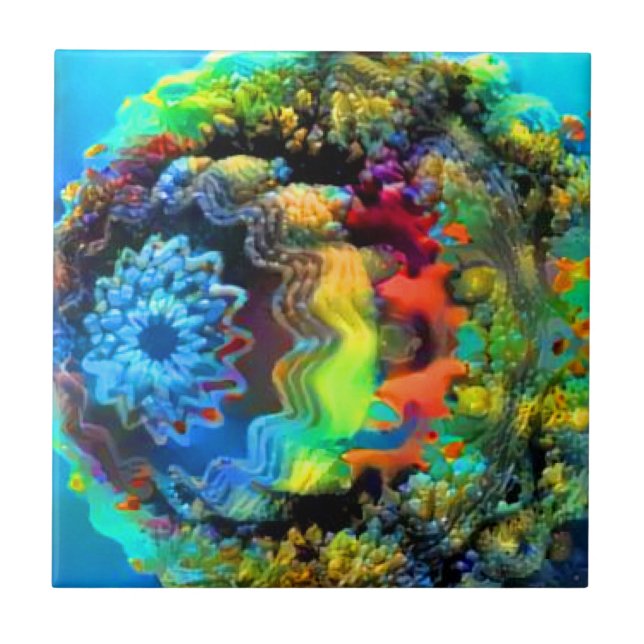 Azulejo De Cerâmica Subaquático (Frente)
