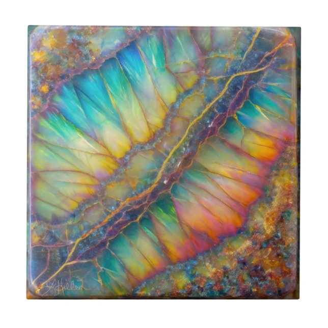 Azulejo De Cerâmica Subir No Design Opal Universo (Frente)