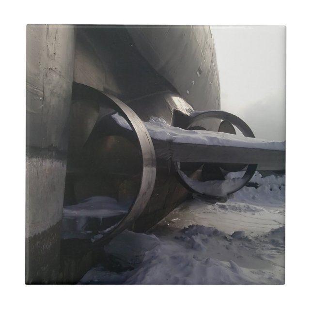 Azulejo De Cerâmica Submarino Antigo (Frente)