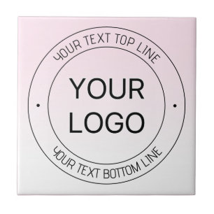 Azulejo De Cerâmica Substituição fácil do logotipo e texto editável, c