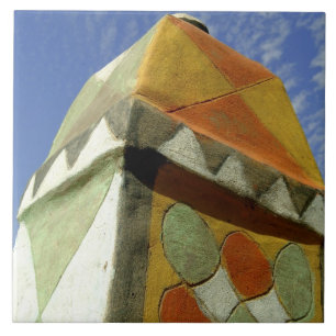 Azulejo De Cerâmica Sudão, Norte (Núbia), Telhado decorado