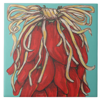 Azulejo De Cerâmica Sudoeste Vermelho Chile Ristra Top House # Turquoi