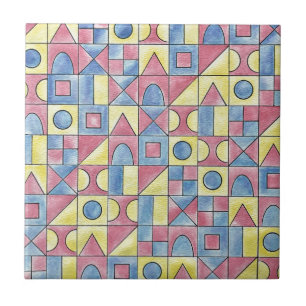 Azulejo De Cerâmica Sudoku One-Modern Minimalista Bauhaus Arte Geométr