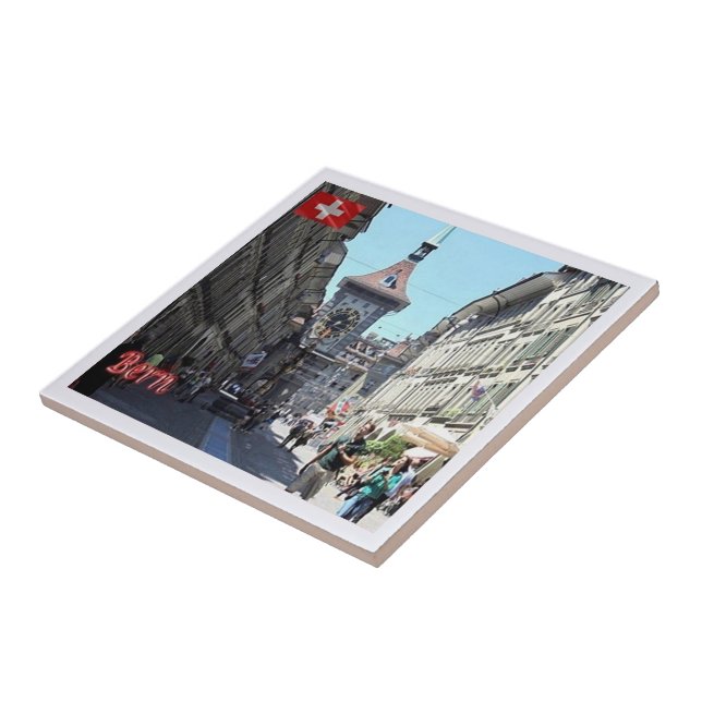 Azulejo De Cerâmica suiça do Centro zCH022 BERN - (Lateral)