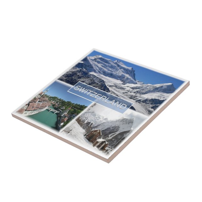 Azulejo De Cerâmica suiça suíça zCH041, Europa, (Lateral)