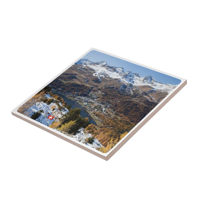 Azulejo De Cerâmica suiça zCH018 SANKT MORITZ, (Lateral)