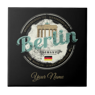 Azulejo De Cerâmica Sumário da cidade alemã de Berlin Capital Vintag