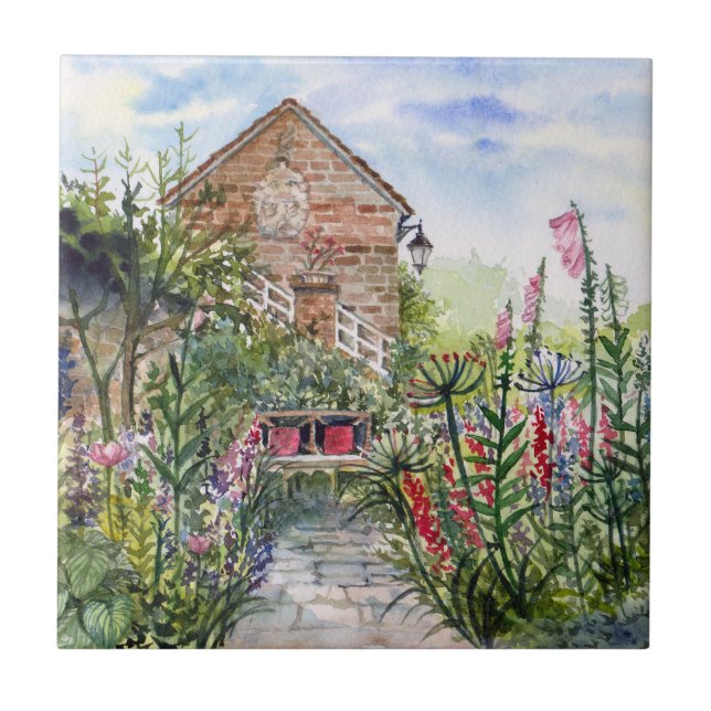 Azulejo De Cerâmica Summer Wildflower English Garden in York (Frente)