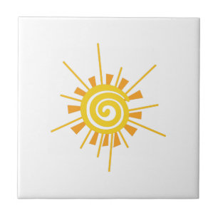 Azulejo De Cerâmica Sun abstrato