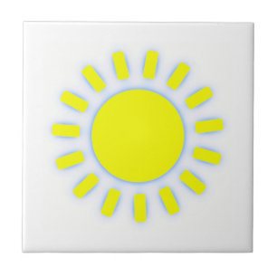 Azulejo De Cerâmica Sun brilhante