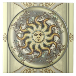 Azulejo De Cerâmica Sun celestial