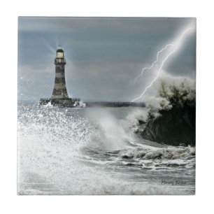 Azulejo De Cerâmica Sunderland - cais & farol de Roker