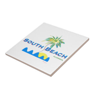 Azulejo De Cerâmica Sunny South Beach, Flórida