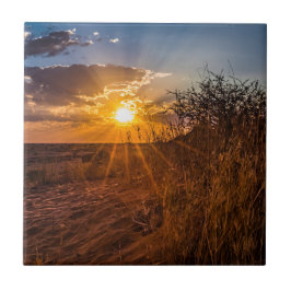 Azulejo De Cerâmica Sunset no deserto de Kalahari, Namíbia