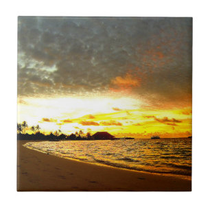 Azulejo De Cerâmica Sunset Over Maldives