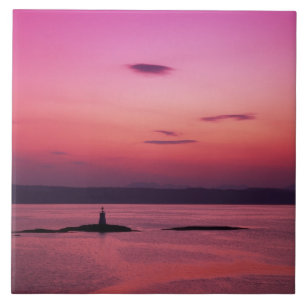 Azulejo De Cerâmica Sunset sobre Ilha de Skye, de Mallaig,