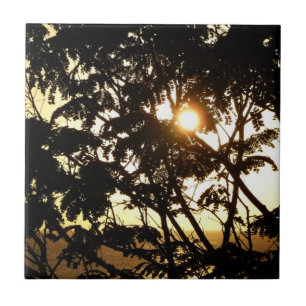 Azulejo De Cerâmica Sunset Through Tres I Fotografia Tropical