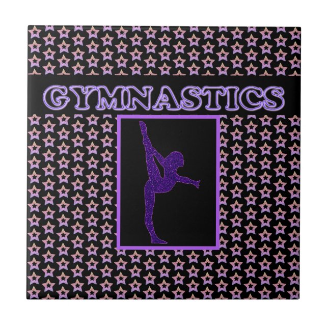 Azulejo De Cerâmica Super Estrelas GYMNASTICS em todos os lugares (Frente)