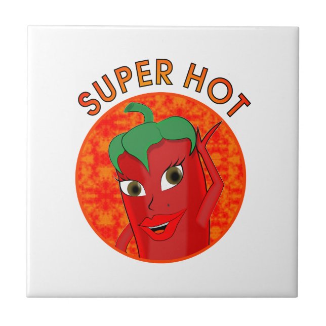 Azulejo De Cerâmica Super Hot Pepper Diva (Frente)