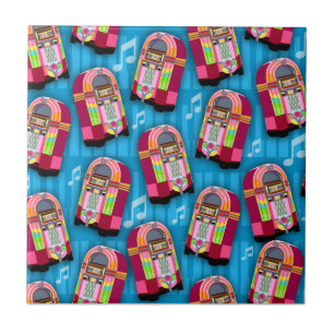Azulejo De Cerâmica Super Retro Cute Jukebox NeoTime