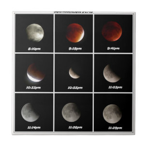 Azulejo De Cerâmica Superlua e Eclipse