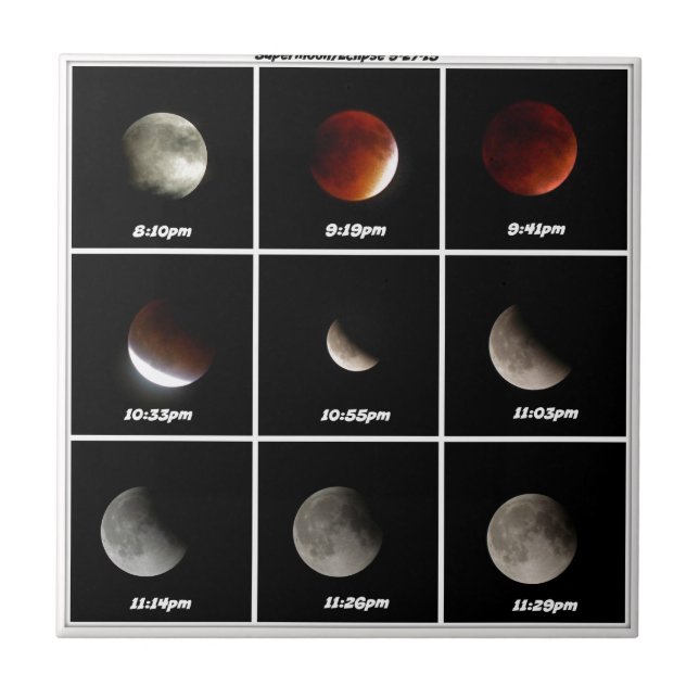 Azulejo De Cerâmica Supermoon & Eclipse (Frente)
