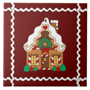 Azulejo De Cerâmica Suporte de Casa de Pão de Mel