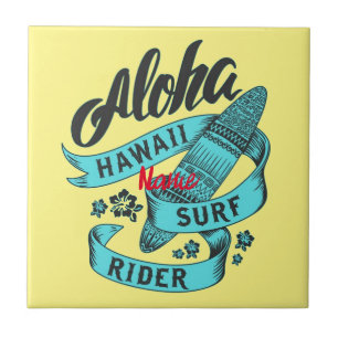 Azulejo De Cerâmica Surf Aloha Hawaii Rider Thunder_Cove