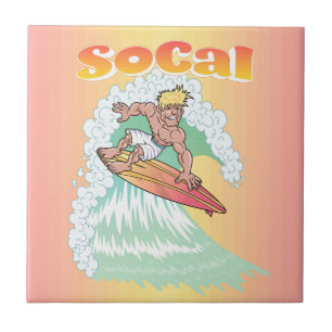 Azulejo De Cerâmica Surfer