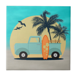 Azulejo De Cerâmica Surfing Retro