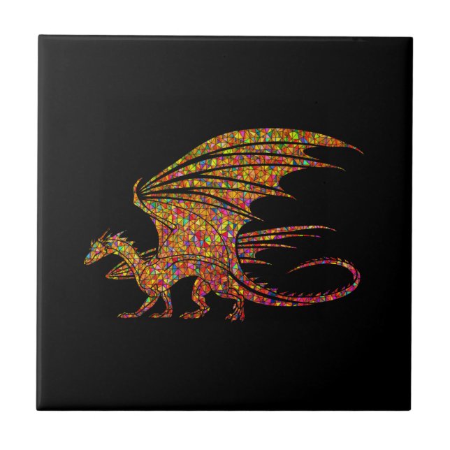 Azulejo De Cerâmica Surpreendente Dragão Mosaico Bag (Frente)