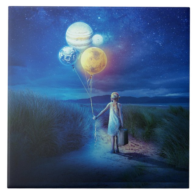 Azulejo De Cerâmica Surreal se movendo para seu futuro (Frente)