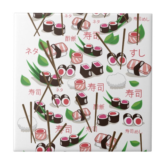 Azulejo De Cerâmica Sushi (Frente)